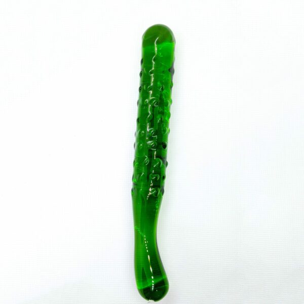 Emerald cucumber- glass dildo